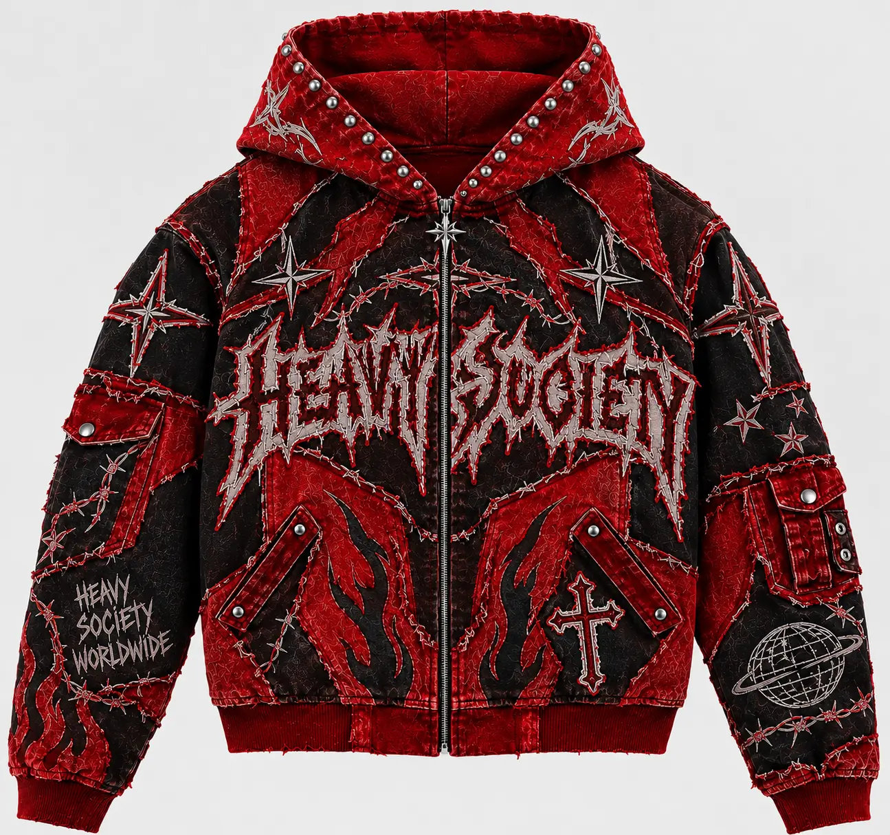 Society Jacket — Red / Black